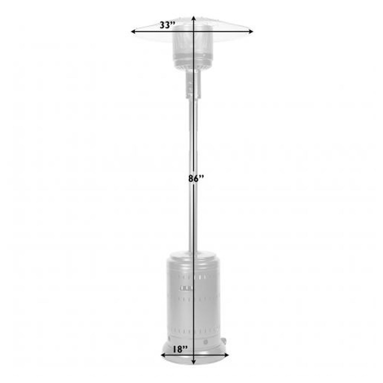 Espresso Finish Commercial Patio Heater