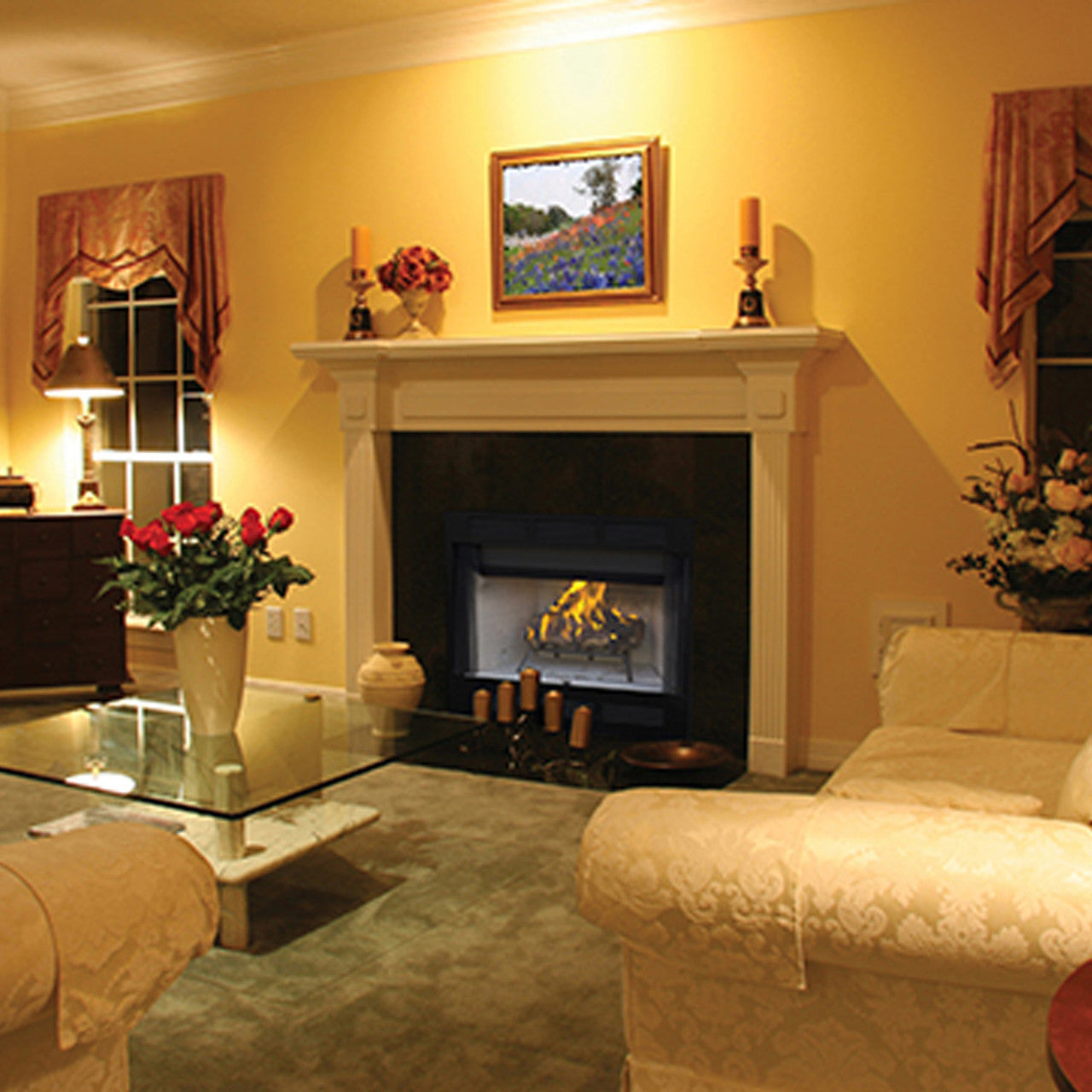 36" Superior Radiant WRT Woodburning Fireplace-Insulated White Stacked Liner