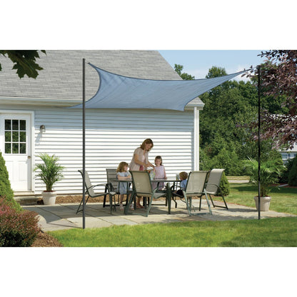 12' x 12' Heavyweight Square Shade Sail  - Sea Blue