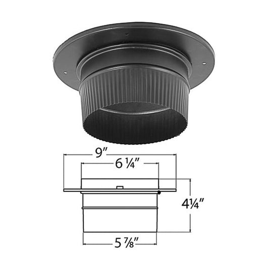 6" Snap-Lock Adapter with Trim - 6DBK-ADSL