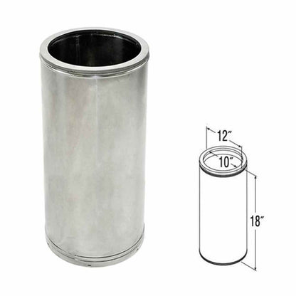 10" x 18" DuraTech Stainless Steel Chimney Pipe - 10DT-18SS