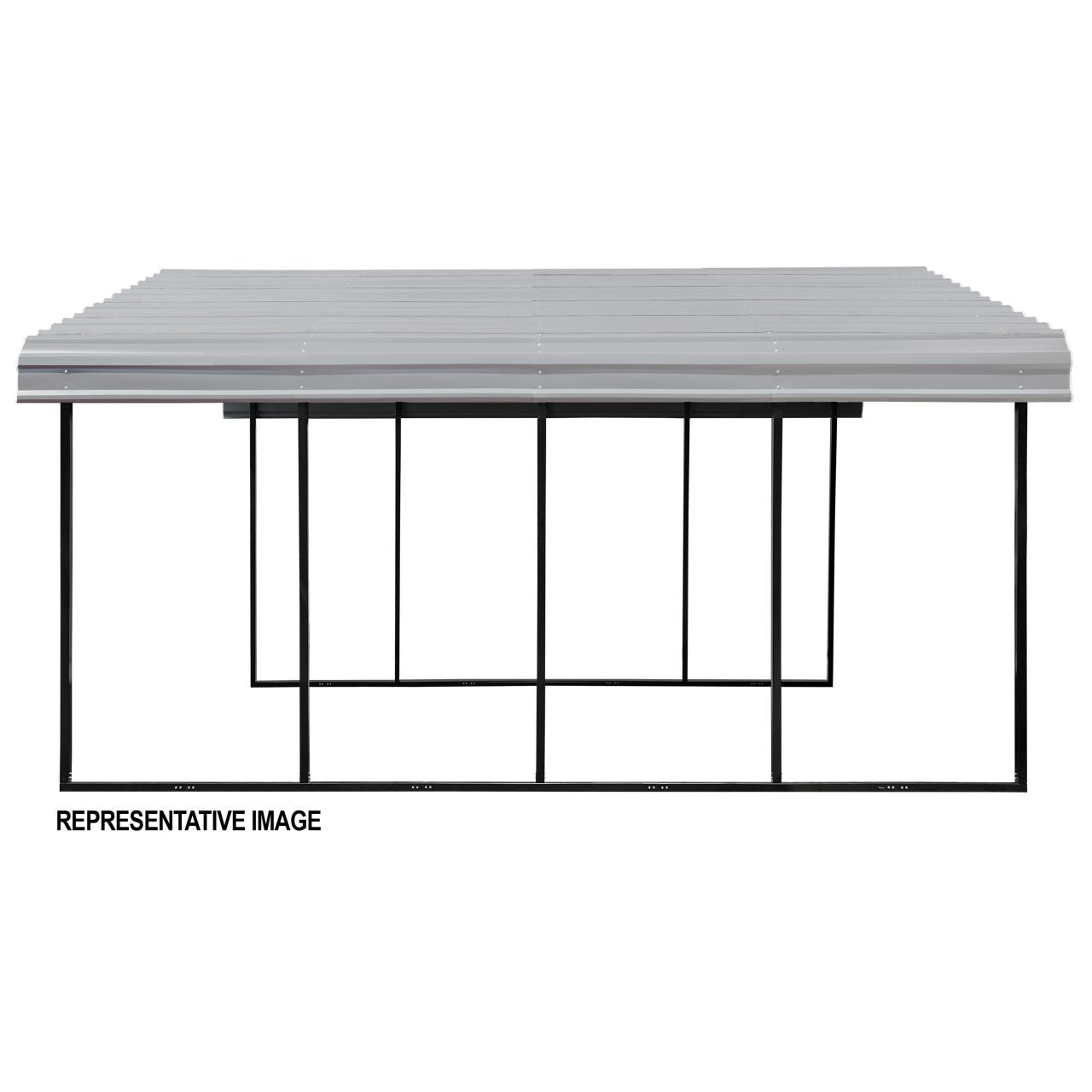 Arrow 20' x 24' x 9' Carport - Eggshell