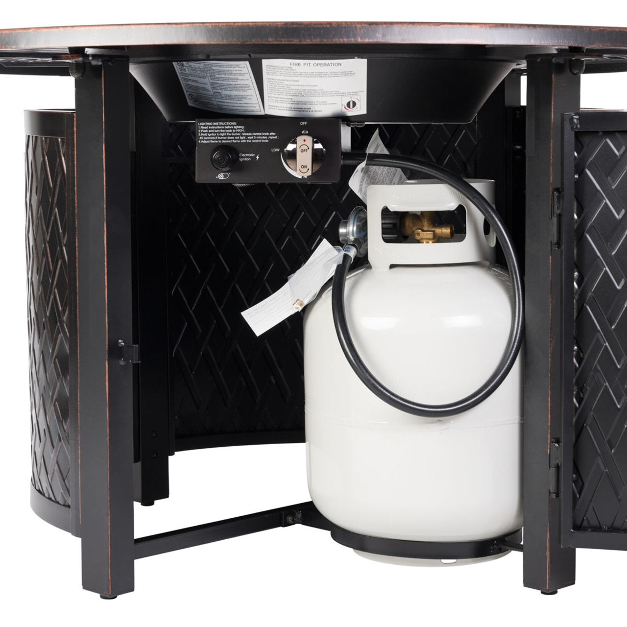 Fire Sense Verona Aluminum Round LP Fire Pit - 62695