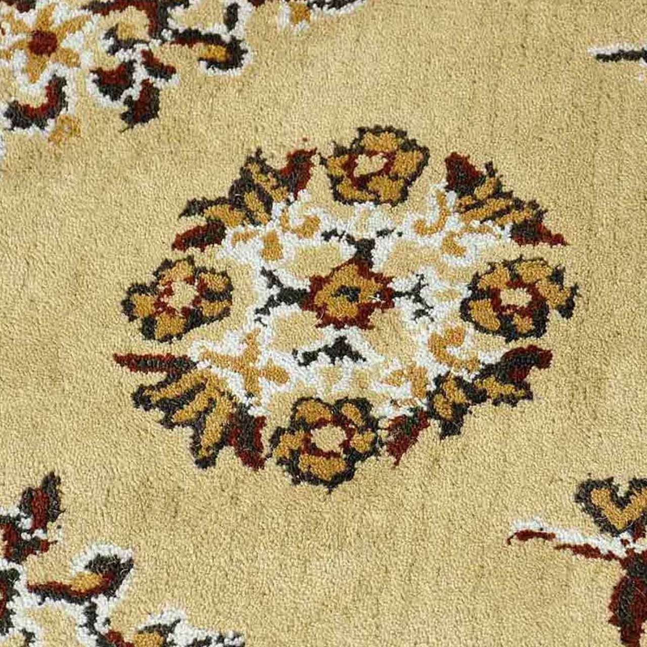 56" Rectangle Beige Oriental Fireplace Rug