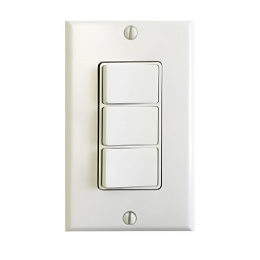 Majestic 3 Toggle Wall Switch for Multi-color Selection - LED-SWITCH
