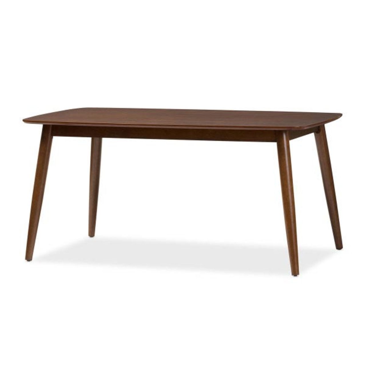Baxton Studio Flora Mid-Century Modern "Oak" Medium Brown Finishing Wood Dining Table - Less Than Perfect
