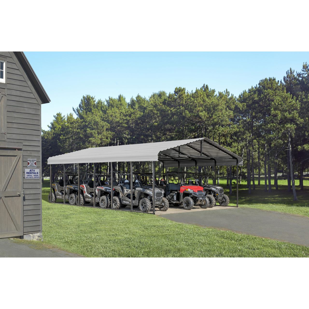 Arrow 20' x 29' x 9' Carport - Eggshell