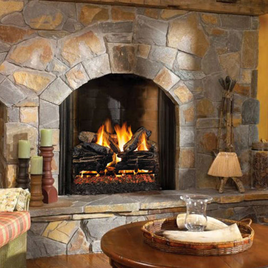 24'' Peterson Real Fyre Charred Split Oak Vented Gas Log Kit