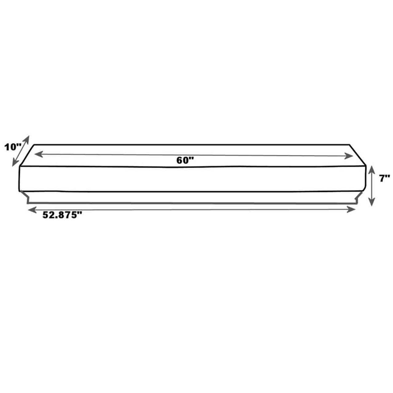 60" Lindon Unfinished Fireplace Shelf by Pearl Mantels