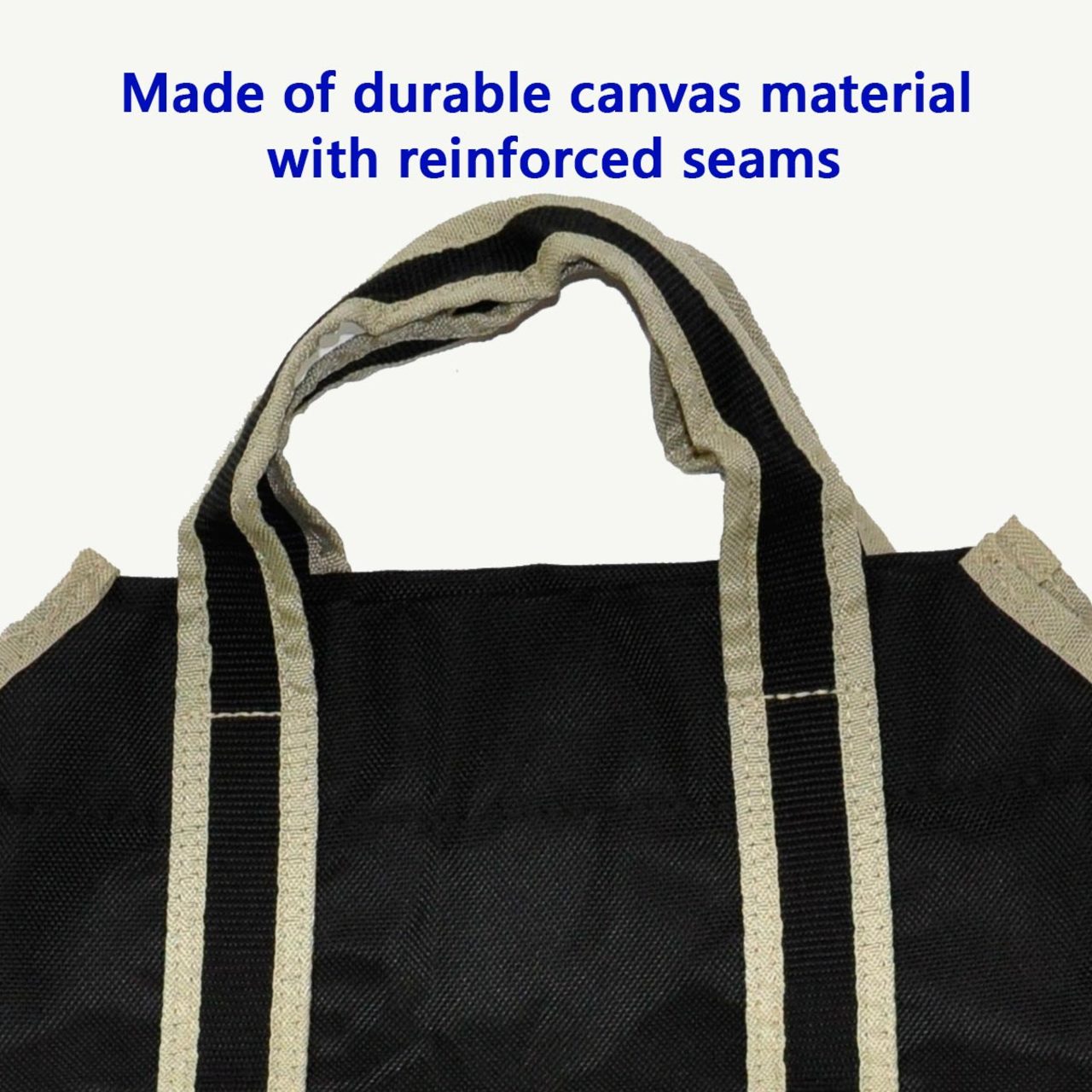 WoodEze Heavy Duty Canvas Firewood Tote - Black