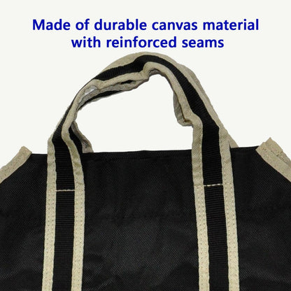 WoodEze Heavy Duty Canvas Firewood Tote - Black