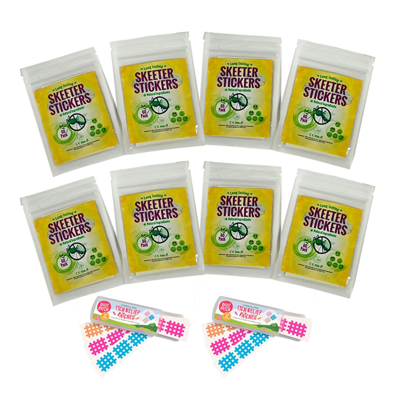Skeeter Stickers & Magic Itch Relief Mosquito Repellent Ultimate Protection Bundle - 10 Pack