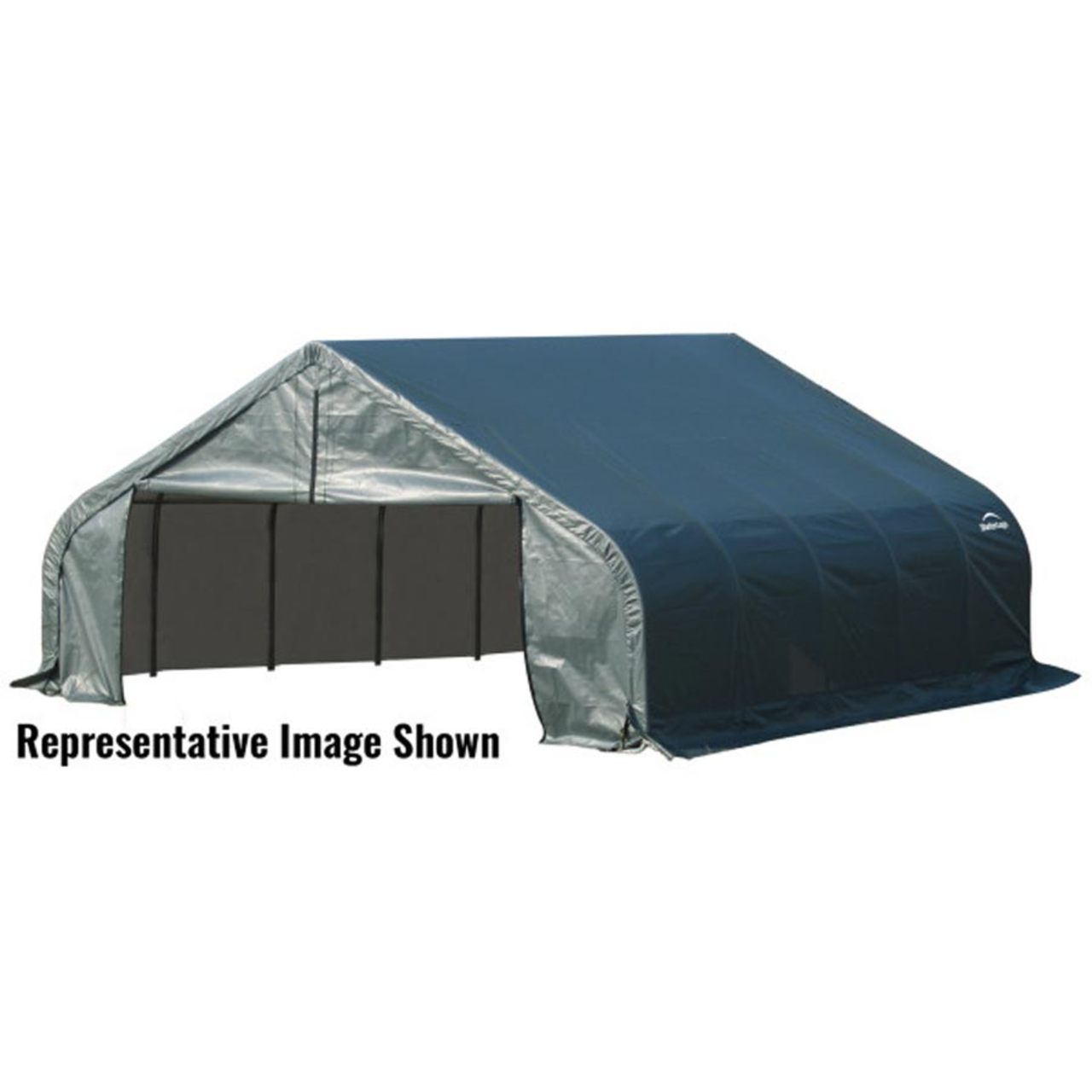 ShelterCoat 18' x 28' Garage With Peak Roof - Green