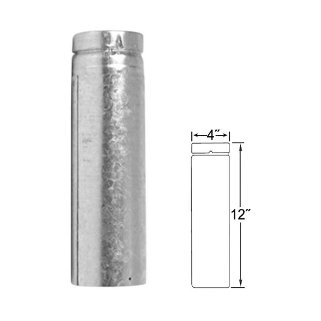 4" x 12" Adjustable Length Selkirk VP Pellet Vent Pipe - 4VP-EZAJ12