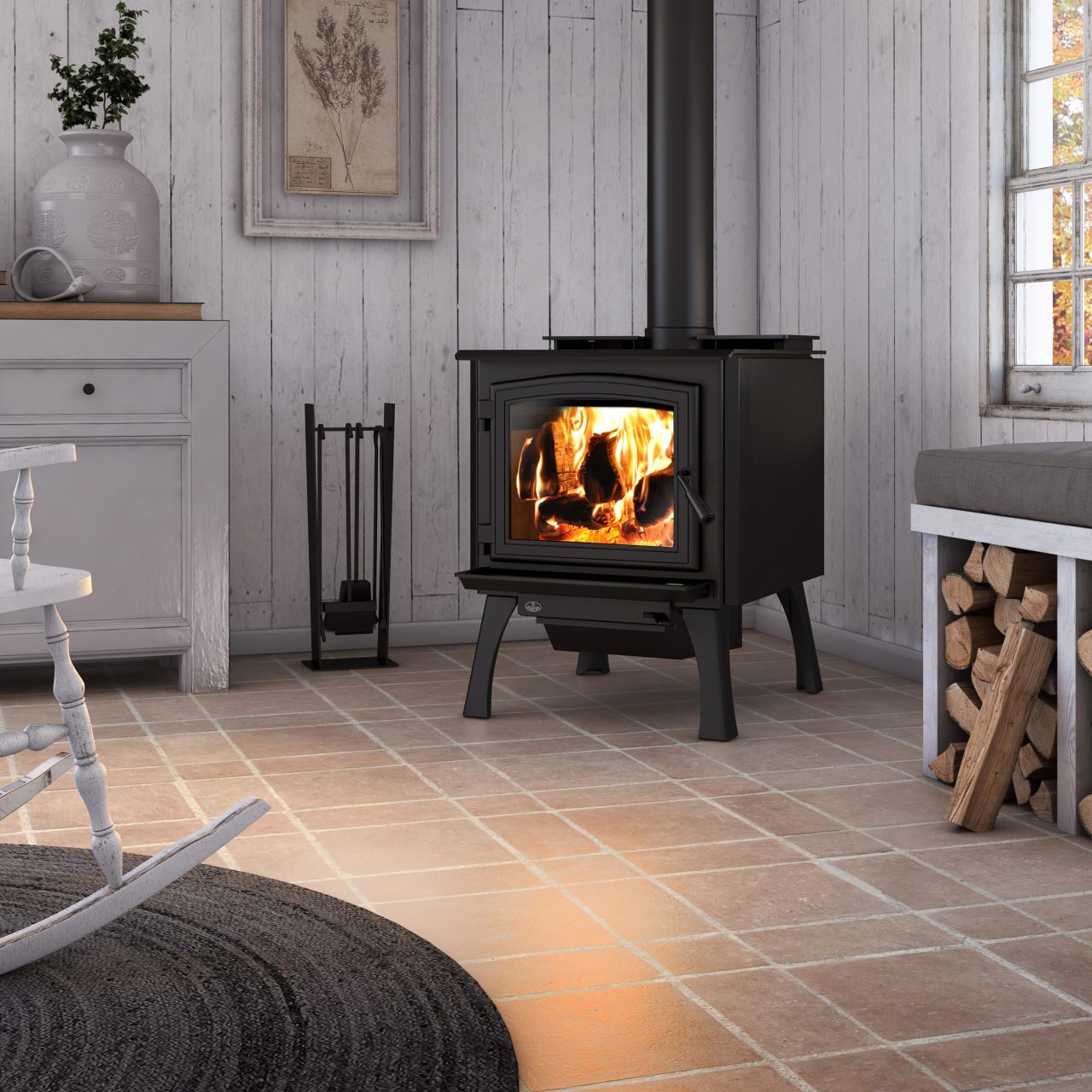 Osburn Metallic Black 3300 EPA Wood Stove - OB03300