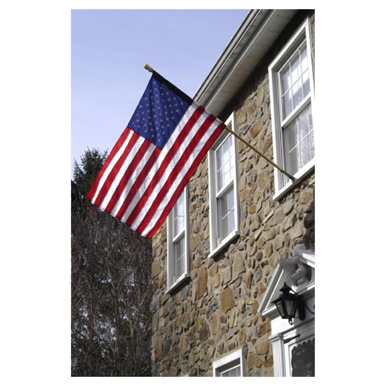 Valley Forge U.S. Outdoor Flag Kit With 2.5ft x 4ft Nylon Flag & 5ft