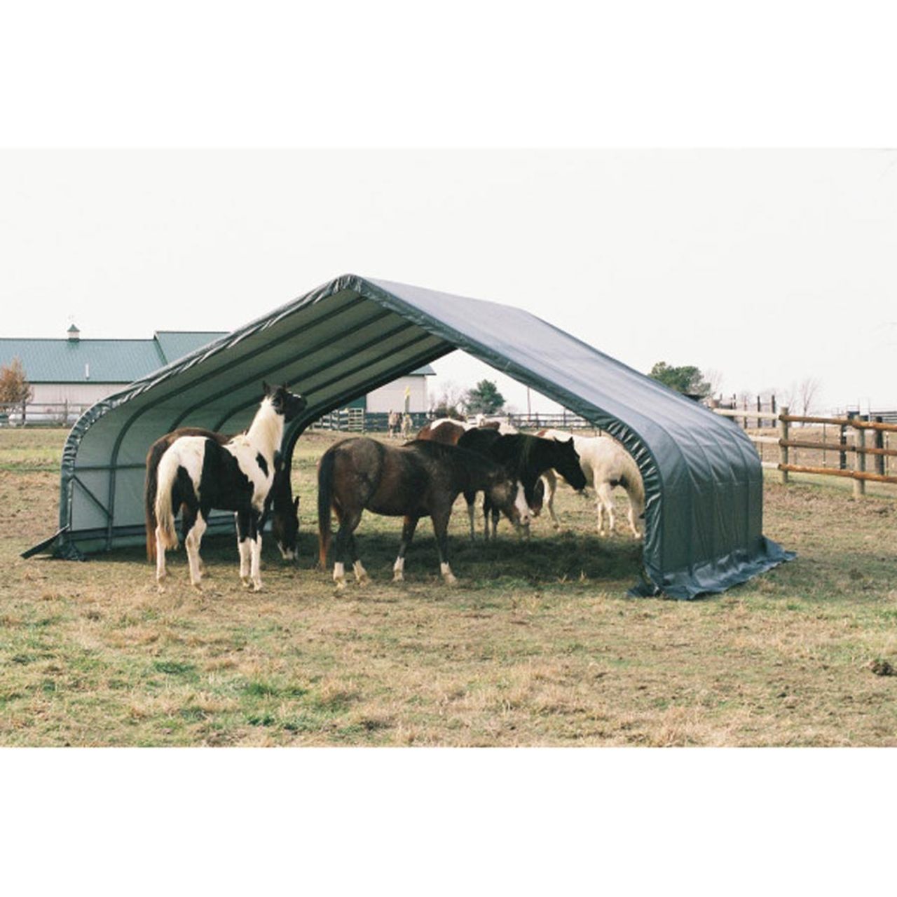 22' x 24' Green Run-In Shelter