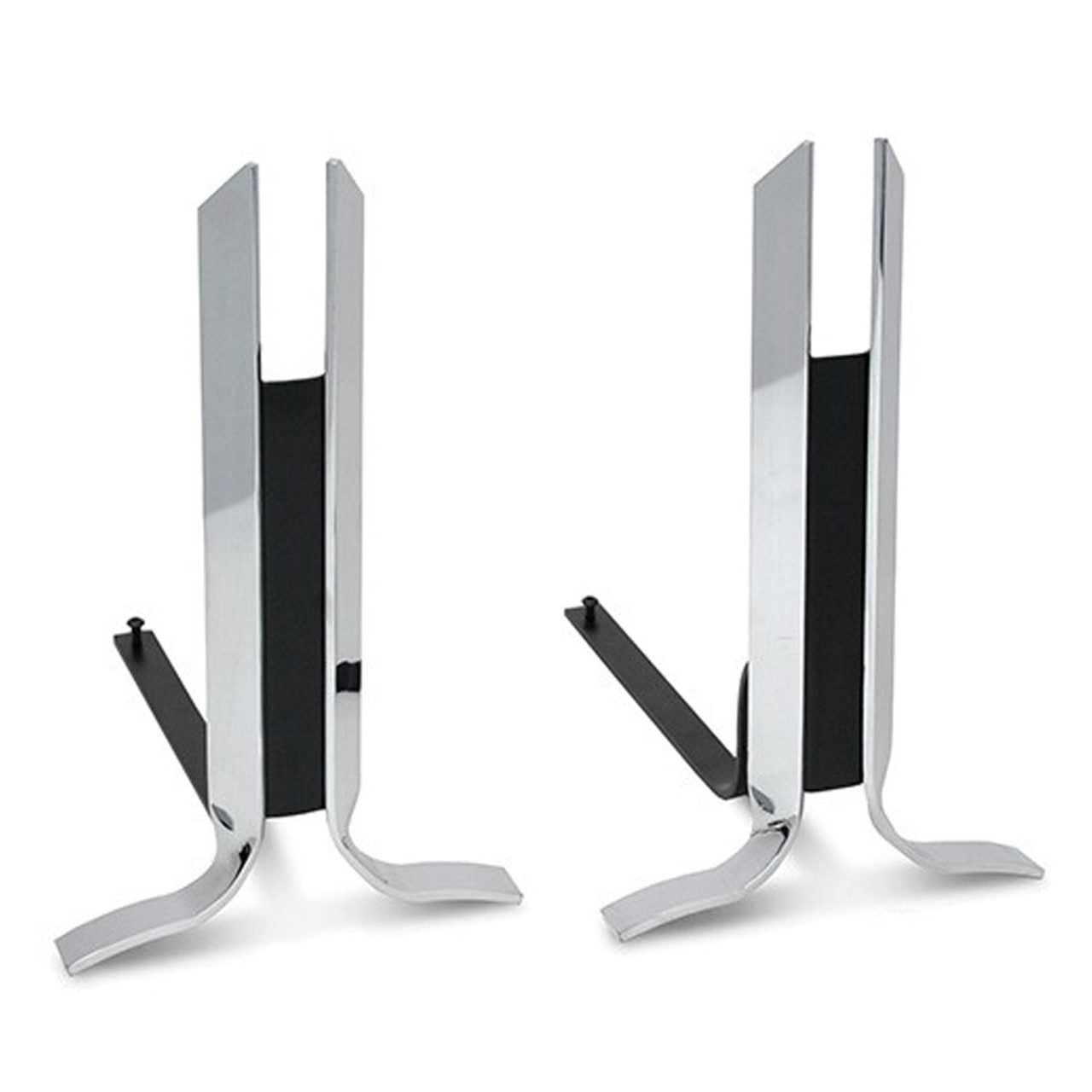 Pilgrim Polished Nickel Gosham Fireplace Andirons