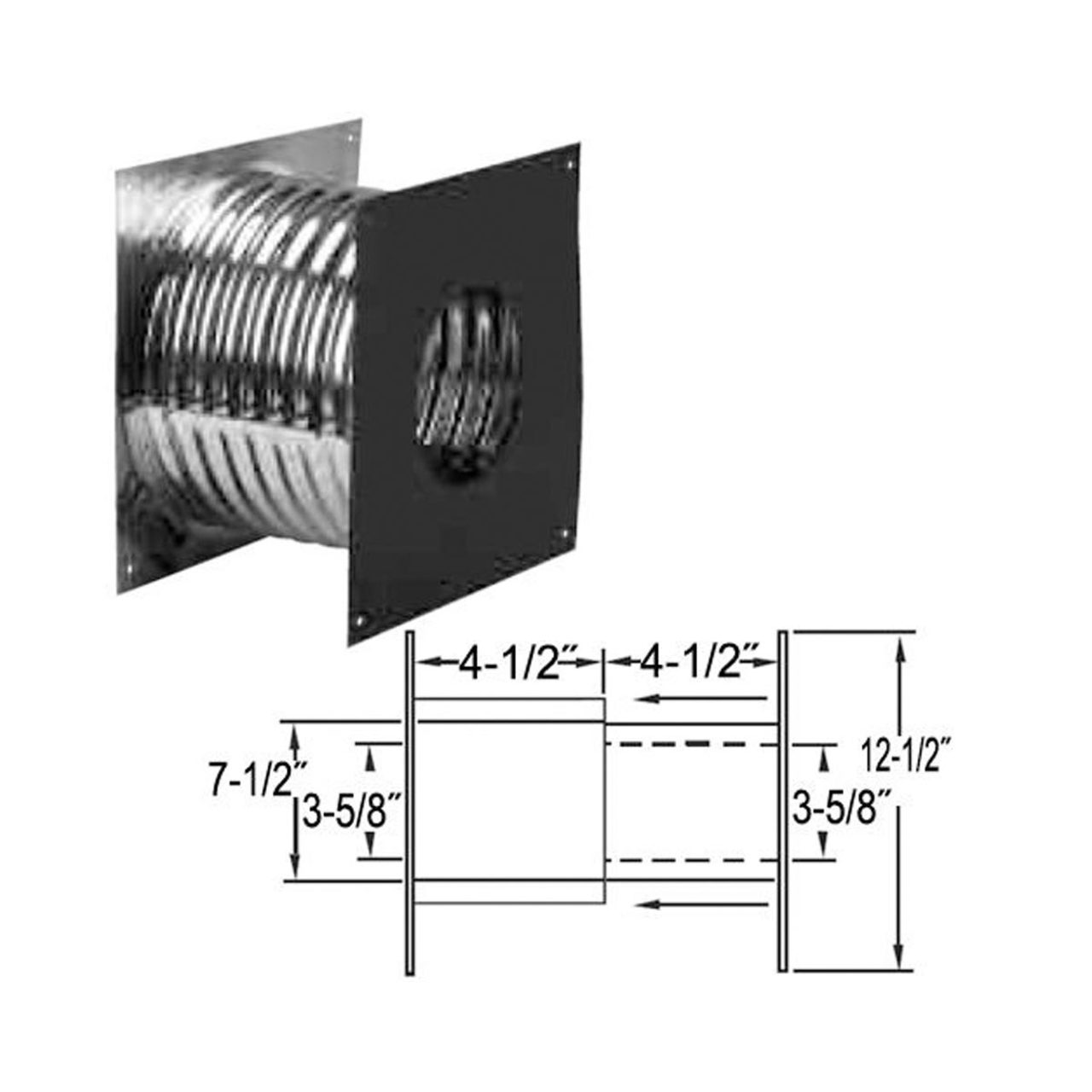 3" Selkirk VP Pellet Vent Pipe Wall Thimble - 3VP-WT