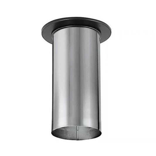 8" DuraBlack Stainless Steel Slip Connector with Trim - 8DBK-SCSS