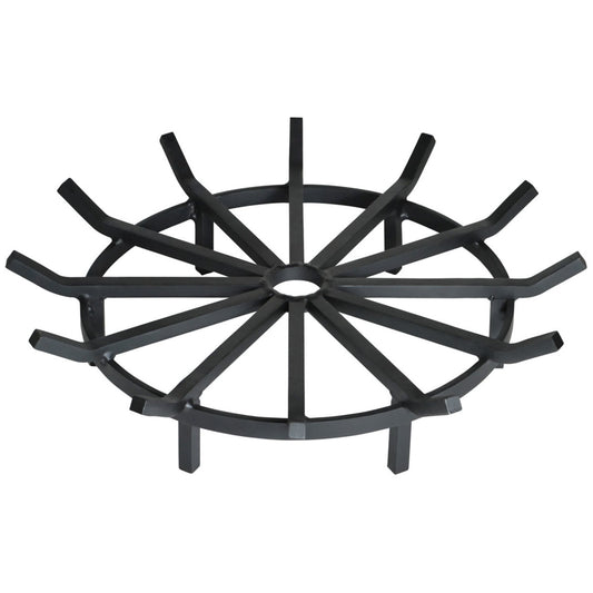 Super Heavy Duty Wagon Wheel Outdoor Fire Pit Grate- 28 inch Diameter
