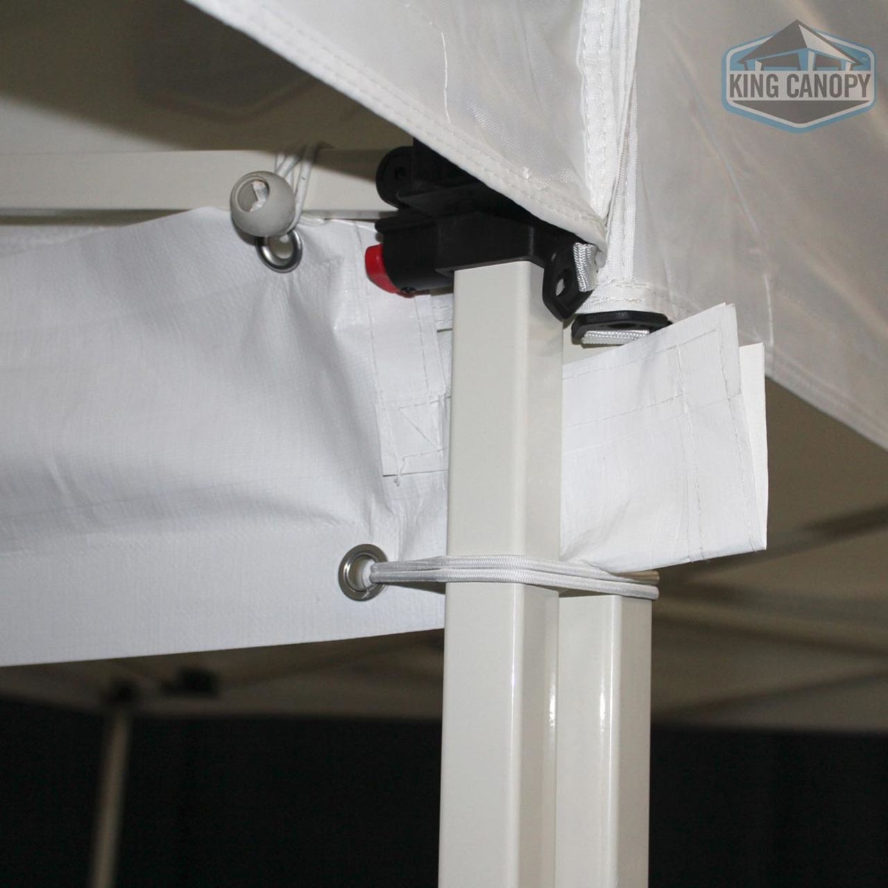 King Canopy  10' Rain Gutter with 10 White Ball Bungees