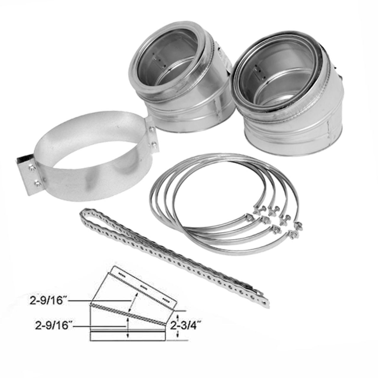 5" SuperPro Stainless Steel 30 Deg. Elbow Kit - SPR5EL30K