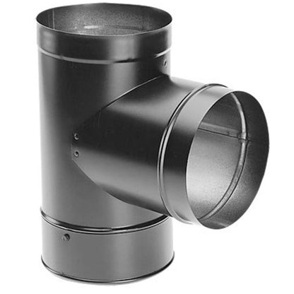 6" DuraBlack Tee with Clean-Out Cap - 6DBK-T