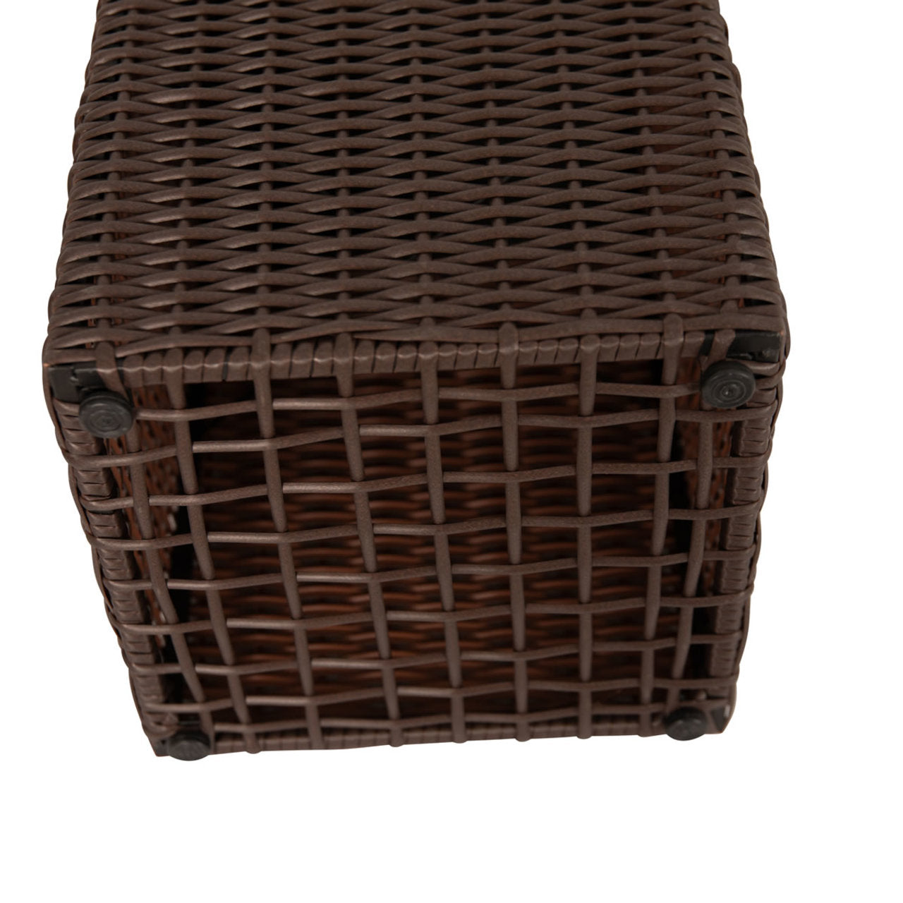 Fire Sense Sierra Square Wicker Planter 2-Piece Set Brown/Black - 66617-66618