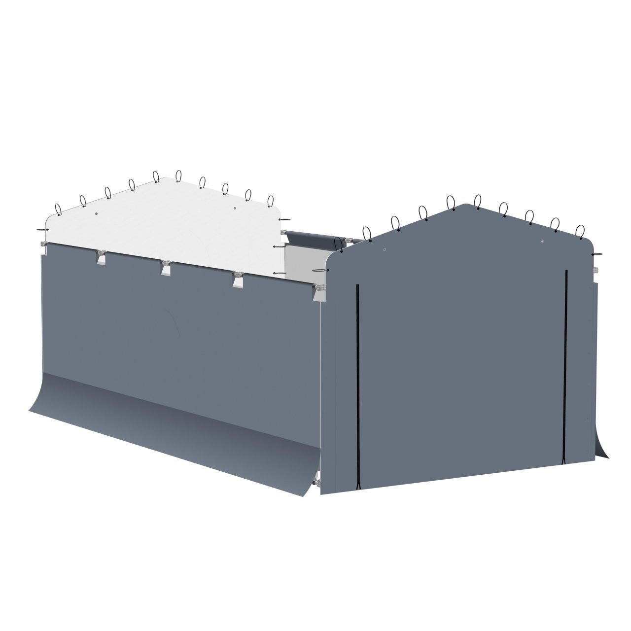 Arrow 10'  x 15' Enclosure Wall Kit ONLY for Carport- Gray