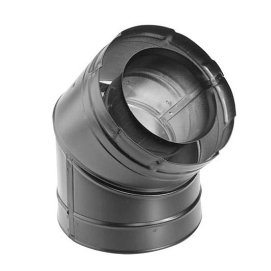 4" x 6 5/8" DirectVent Pro 45 Degree Black Elbow - 46DVA-E45B