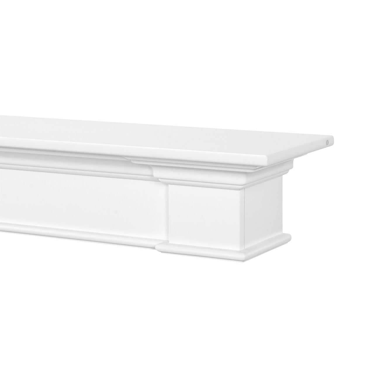 72" Shepherd MDF Fireplace Shelf by Pearl Mantels - White Paint Finish