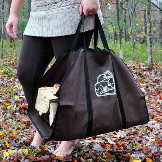 Brown Firewood Carrier with Black Trim