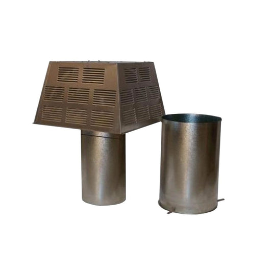 8" Superior Square Chimney Cap with Slip Connector