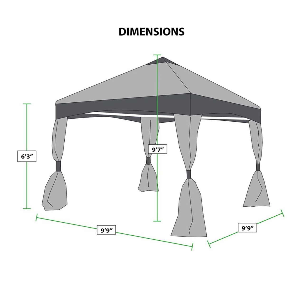 King Canopy  10' x 10' Stone Garden Canopy