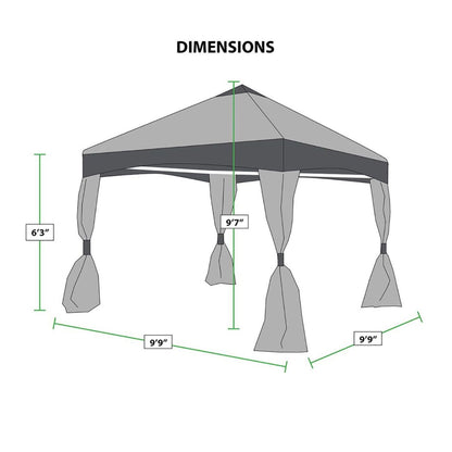 King Canopy  10' x 10' Stone Garden Canopy