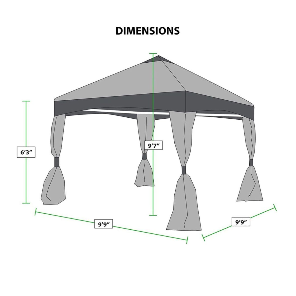King Canopy  10' x 10' Stone Garden Canopy