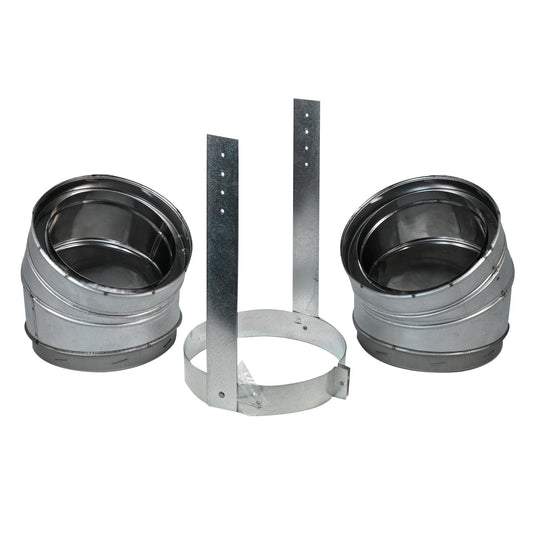 8" DuraTech 30 Degree Galvanized Elbow Kit - 8DT-E30K