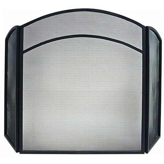 3 Fold Arched Screen - Black