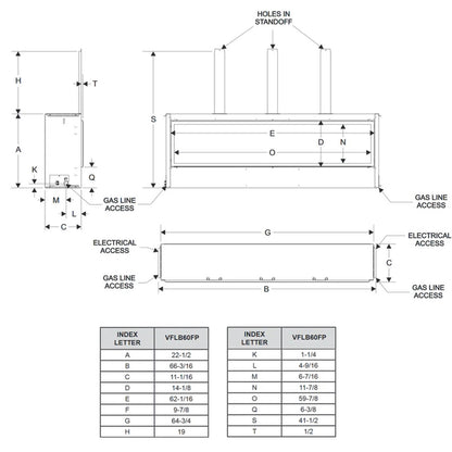 Empire 60" Boulevard Linear Fireplace - NG - VFLB60FP90N