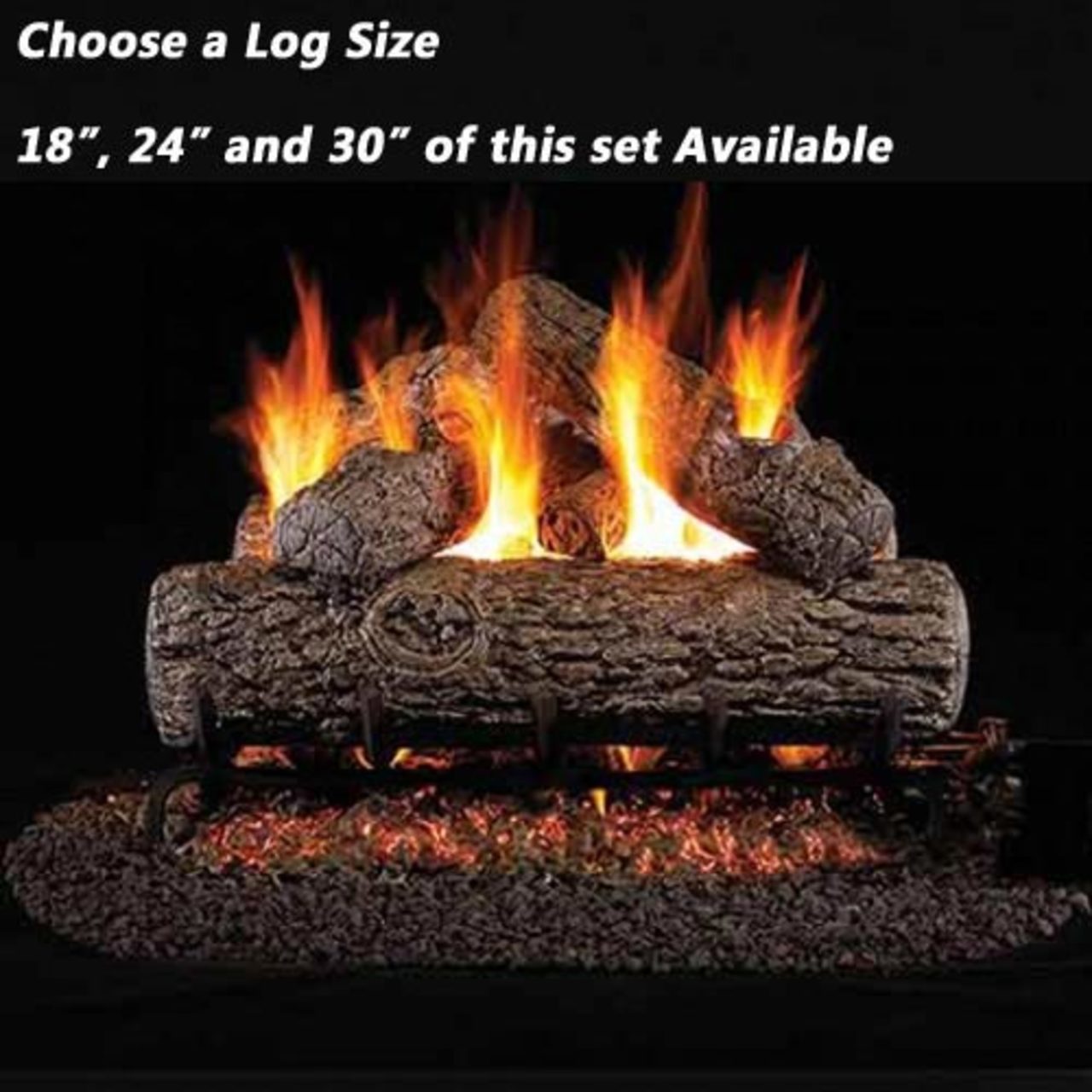 18''-30'' Peterson Real Fyre Golden Oak Propane Vented Gas Log Kit
