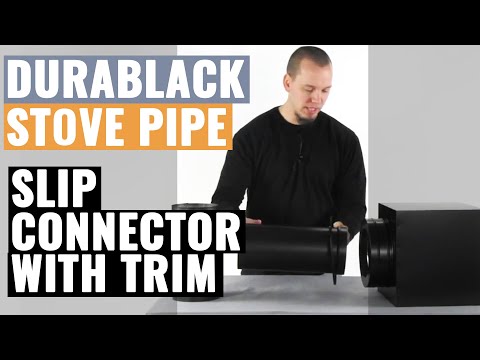 7" DuraBlack Slip Connector with Trim - 7DBK-SC