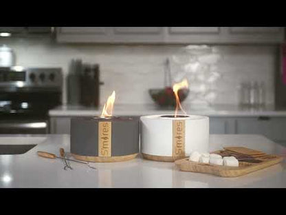 Deluxe S'mores Roaster Fire Bowl Set - White