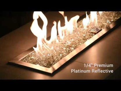 1/4" Platinum Reflective Fireglass-10 lb