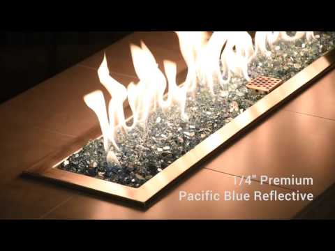 1/4" Pacific Blue Reflective Fireglass-10 lbs