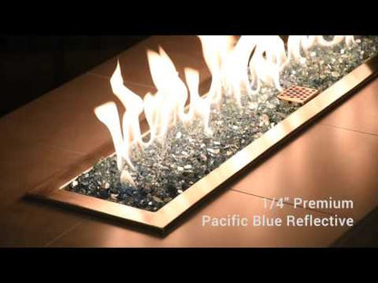 1/4" Pacific Blue Reflective Fireglass-10 lbs