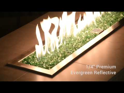 1/4" Evergreen Reflective Fireglass-10 lbs