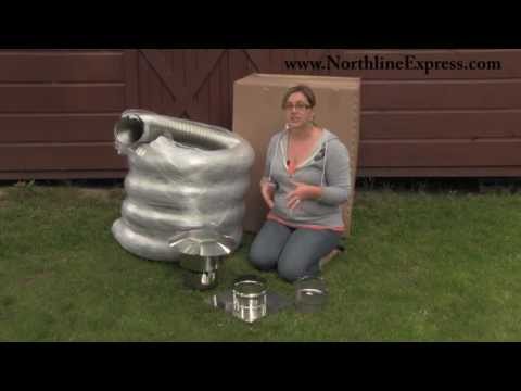 8" x 35' Lifetime Chimney Single-Wall Liner Kit with Stove Adapter