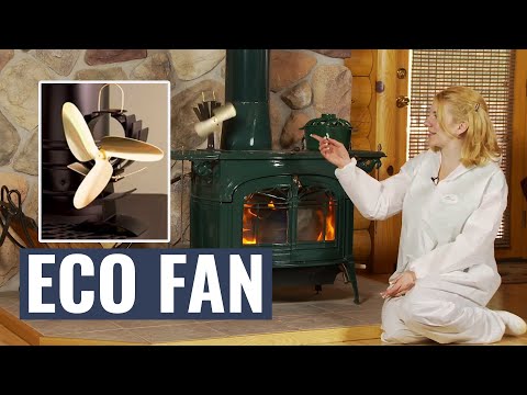 EcoFan UltrAir Heat Powered Wood Stove Fan - Black Blades