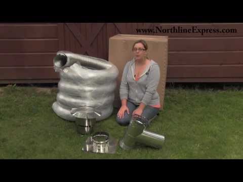 7" x 25' Lifetime Chimney Single-Wall Liner Kit with Tee
